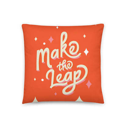 make the leap pillow