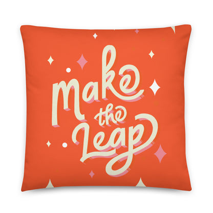 make the leap pillow