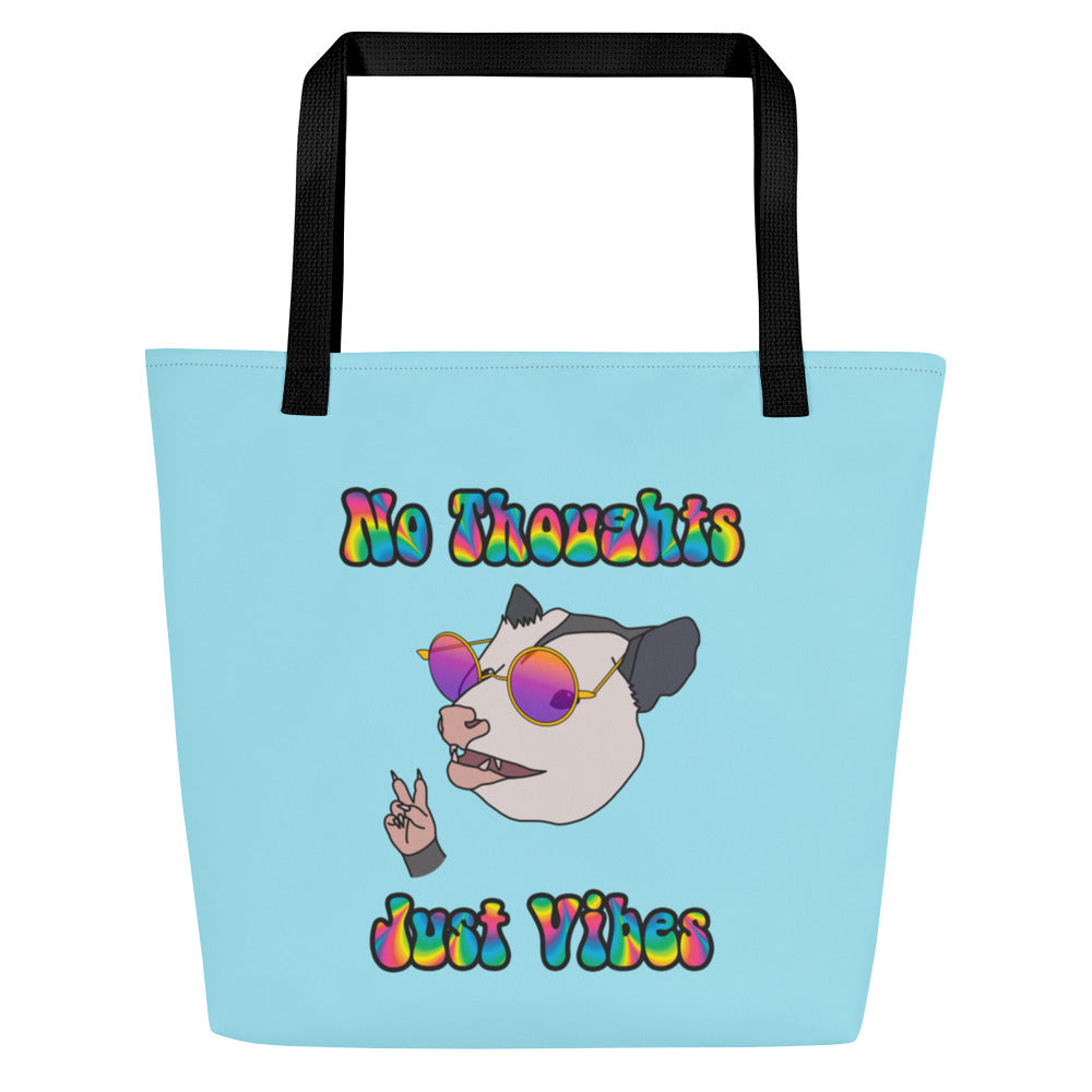 no thoughts large tote