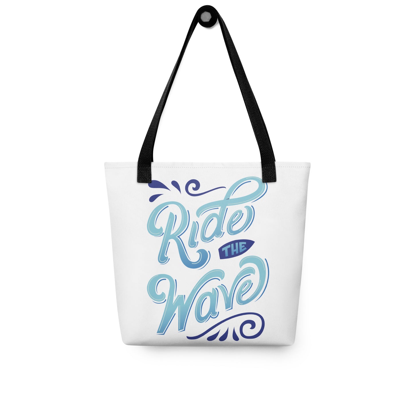 ride the wave tote bag | white