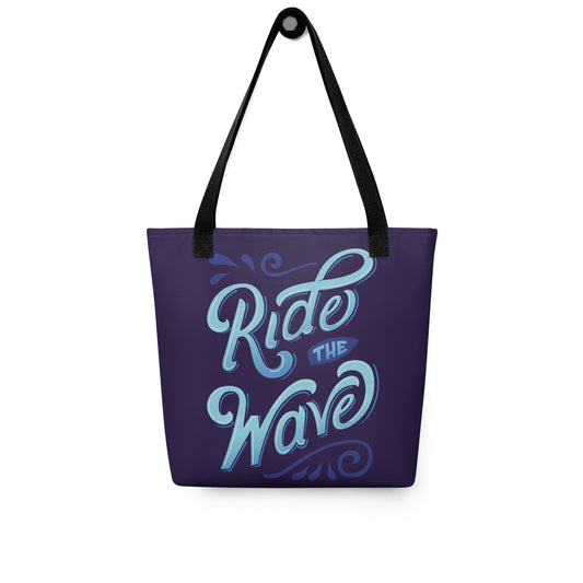 ride the wave tote bag | dark blue