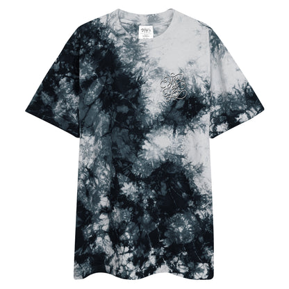 you do you oversized tie-dye t-shirt | b&w embroidery