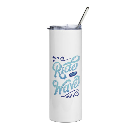 ride the wave tumbler | white