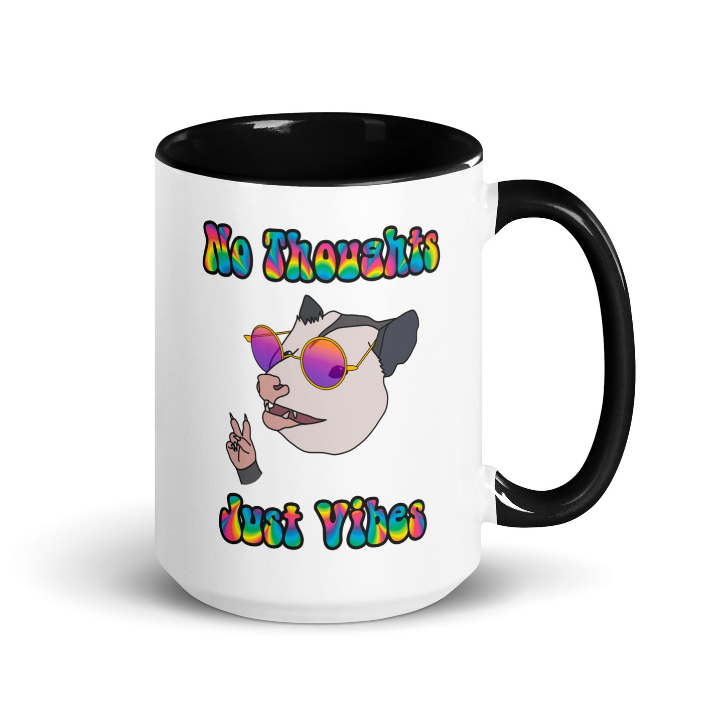 no thoughts ceramic mug