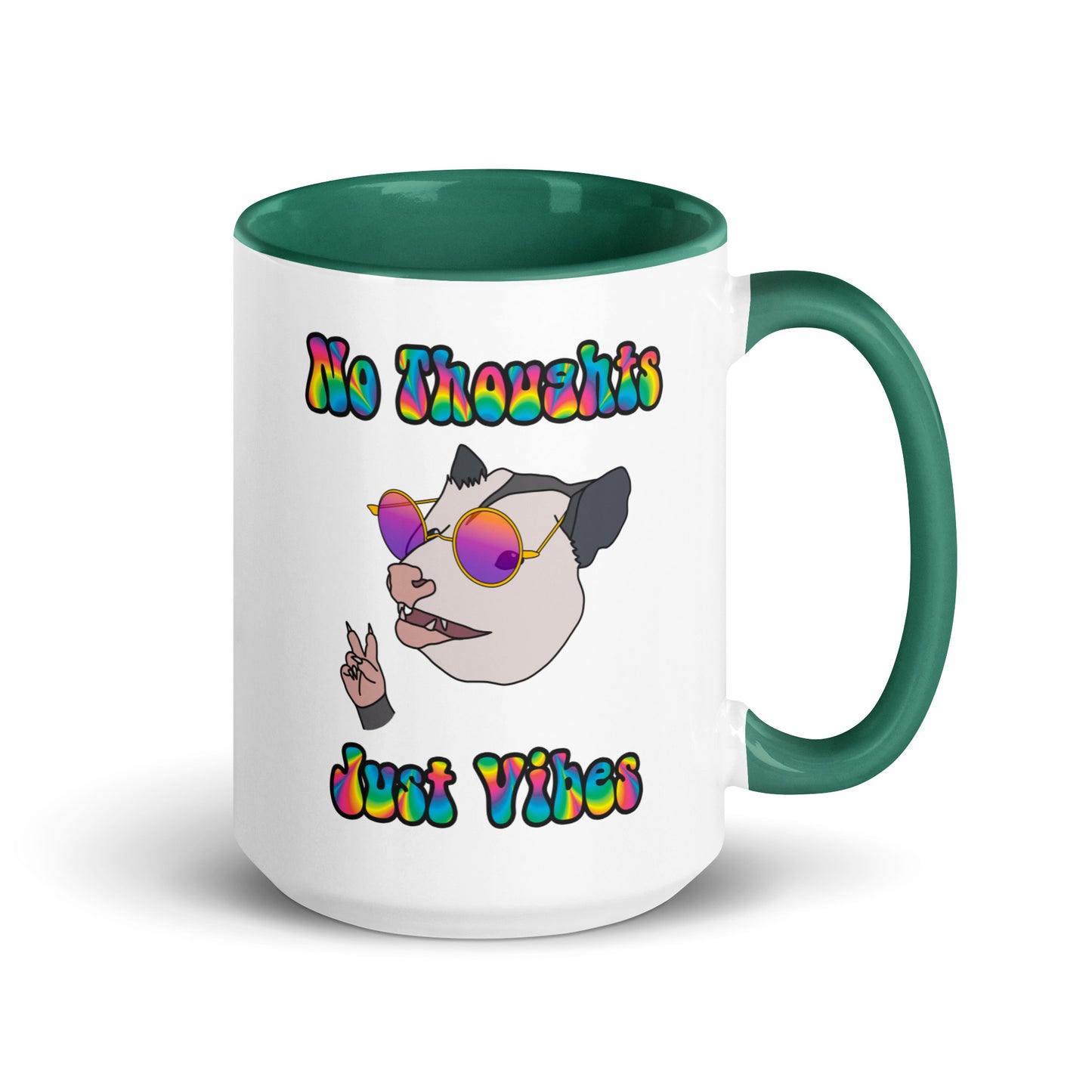 no thoughts ceramic mug